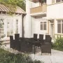 Set comedor de jardín 9 piezas y cojines ratán sintético negro by , Garden sets - Ref: Foro24-3094846, Price: 642,43 €, Disco...
