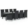 Set comedor de jardín 9 piezas y cojines ratán sintético negro von , Gartensets - Ref: Foro24-3094871, Preis: 779,92 €, Rabat...