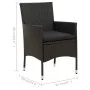 Set comedor de jardín 9 piezas y cojines ratán sintético negro von , Gartensets - Ref: Foro24-3094871, Preis: 779,92 €, Rabat...