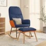 Silla mecedora con reposapiés tela azul by , Rocking chairs - Ref: Foro24-3097405, Price: 148,59 €, Discount: %