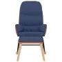 Silla mecedora con reposapiés tela azul by , Rocking chairs - Ref: Foro24-3097405, Price: 148,59 €, Discount: %