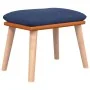 Silla mecedora con reposapiés tela azul by , Rocking chairs - Ref: Foro24-3097405, Price: 148,59 €, Discount: %