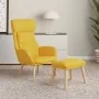 Sillón de relax con taburete tela amarillo mostaza by , Armchairs - Ref: Foro24-3097757, Price: 133,28 €, Discount: %