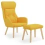 Sillón de relax con taburete tela amarillo mostaza by , Armchairs - Ref: Foro24-3097757, Price: 133,28 €, Discount: %