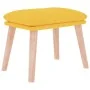 Sillón de relax con taburete tela amarillo mostaza by , Armchairs - Ref: Foro24-3097757, Price: 133,28 €, Discount: %