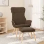 Sillón de relax con taburete tela marrón by , Armchairs - Ref: Foro24-3097885, Price: 141,46 €, Discount: %