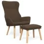 Sillón de relax con taburete tela marrón by , Armchairs - Ref: Foro24-3097885, Price: 141,46 €, Discount: %
