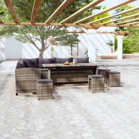 Set de sofás de jardín 6 piezas y cojines ratán sintético gris by , Garden sets - Ref: Foro24-3098169, Price: 907,85 €, Disco...