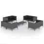 Set muebles jardín 9 pzas y cojines ratán sintético gris oscuro von , Gartensets - Ref: Foro24-3099809, Preis: 707,97 €, Raba...