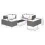 Set muebles jardín 9 pzas y cojines ratán sintético gris oscuro von , Gartensets - Ref: Foro24-3099809, Preis: 707,97 €, Raba...