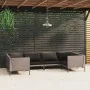 Sofás de jardín 6 piezas y cojines ratán sintético gris oscuro by , Garden sets - Ref: Foro24-3099926, Price: 540,75 €, Disco...