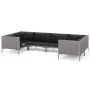 Sofás de jardín 6 piezas y cojines ratán sintético gris oscuro by , Garden sets - Ref: Foro24-3099926, Price: 540,75 €, Disco...