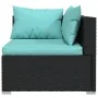 Set sofás de jardín 6 piezas y cojines ratán sintético negro by , Garden sets - Ref: Foro24-3101937, Price: 648,81 €, Discoun...