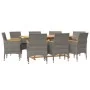 Juego de comedor de jardín 9 piezas con cojines gris von , Gartensets - Ref: Foro24-3103587, Preis: 832,31 €, Rabatt: %