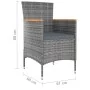 Juego de comedor de jardín 9 piezas con cojines gris von , Gartensets - Ref: Foro24-3103587, Preis: 832,31 €, Rabatt: %