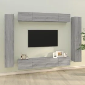 Set de muebles para TV 8 pzas madera contrachapada gris Sonoma von , TV-Möbel - Ref: Foro24-3114300, Preis: 376,26 €, Rabatt: %