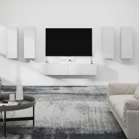 Set de muebles para TV 6 piezas madera contrachapada blanco de , Muebles TV - Ref: Foro24-3114342, Precio: 294,20 €, Descuent...