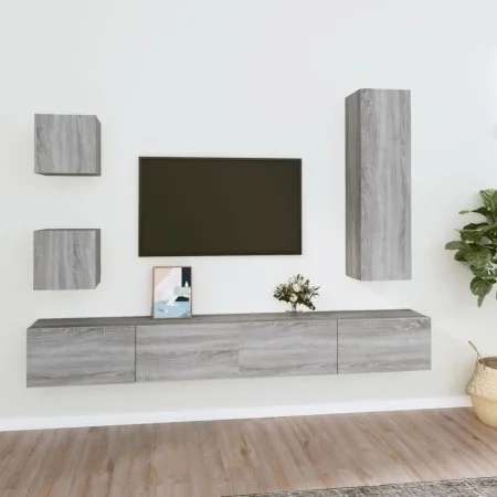 Set de muebles para TV 5 pzas madera contrachapada gris Sonoma von , TV-Möbel - Ref: Foro24-3114452, Preis: 173,11 €, Rabatt: %