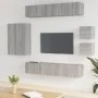Set de muebles para TV 8 pzas madera contrachapada gris Sonoma von , TV-Möbel - Ref: Foro24-3114492, Preis: 254,87 €, Rabatt: %