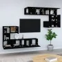 Mueble de pared para TV madera contrachapada negro de , Muebles TV - Ref: Foro24-3114583, Precio: 301,34 €, Descuento: %