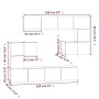 Mueble de pared para TV madera contrachapada negro de , Muebles TV - Ref: Foro24-3114583, Precio: 301,34 €, Descuento: %