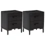 Mesitas de noche 2 uds madera maciza de pino negro 36x30x45 cm by , Nightstands - Ref: Foro24-3120339, Price: 163,37 €, Disco...