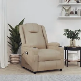 Sillón elevable cuero sintético color capuchino by , Armchairs - Ref: Foro24-3124574, Price: 347,79 €, Discount: %