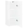 Armario de pared madera ingeniería blanco brillo 34,5x34x90 cm by , Sideboards - Ref: Foro24-834996, Price: 57,52 €, Discount: %