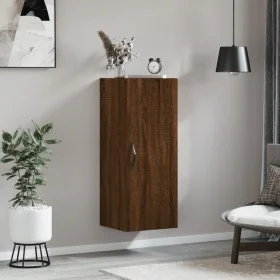 Armario de pared madera ingeniería marrón roble 34,5x34x90 cm by , Sideboards - Ref: Foro24-835001, Price: 47,75 €, Discount: %