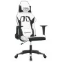 Silla gaming cuero sintético blanco y negro von , Gaming-Stühle - Ref: Foro24-3143697, Preis: 116,37 €, Rabatt: %