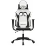 Silla gaming cuero sintético blanco y negro von , Gaming-Stühle - Ref: Foro24-3143697, Preis: 116,37 €, Rabatt: %