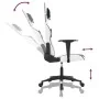 Silla gaming cuero sintético blanco y negro von , Gaming-Stühle - Ref: Foro24-3143697, Preis: 116,37 €, Rabatt: %