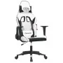 Silla gaming cuero sintético blanco y negro von , Gaming-Stühle - Ref: Foro24-3143697, Preis: 116,37 €, Rabatt: %