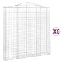 Cestas de gaviones 6 uds forma de arco hierro 200x30x200/220 cm by , Pots and planters - Ref: Foro24-3145539, Price: 768,11 €...
