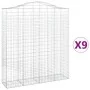 Cestas de gaviones 9 uds forma de arco hierro 200x50x220/240 cm von , Töpfe und Pflanzgefäße - Ref: Foro24-3145773, Preis: 1,...