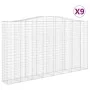 Cestas de gaviones 9 uds forma de arco hierro 400x50x220/240 cm by , Pots and planters - Ref: Foro24-3146041, Price: 2,00 €, ...