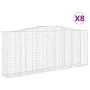 Cestas de gaviones 8 uds forma de arco hierro 400x50x160/180 cm by , Pots and planters - Ref: Foro24-3146001, Price: 1,00 €, ...