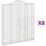 Cestas de gaviones 8 uds forma de arco hierro 200x30x220/240 cm by , Pots and planters - Ref: Foro24-3146242, Price: 1,00 €, ...