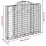 Cestas gaviones 2 uds forma de arco hierro 200x30x160/180 cm by , Pots and planters - Ref: Foro24-3146173, Price: 207,79 €, D...