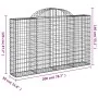 Cestas de gaviones 50 uds forma de arco hierro 200x30x120/140cm by , Pots and planters - Ref: Foro24-3146150, Price: 3,00 €, ...