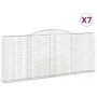 Cestas gaviones 7 uds forma de arco hierro 400x30x160/180 cm by , Pots and planters - Ref: Foro24-3146910, Price: 1,00 €, Dis...