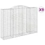 Cestas de gaviones 9 uds forma de arco hierro 300x50x200/220 cm by , Pots and planters - Ref: Foro24-3146798, Price: 1,00 €, ...