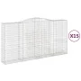 Cestas de gaviones 15 uds forma de arco hierro 400x50x200/220cm by , Pots and planters - Ref: Foro24-3147070, Price: 3,00 €, ...