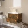 Mueble de baño con lavabo madera contrachapada roble ahumado by , bathroom vanities - Ref: Foro24-3152867, Price: 154,83 €, D...