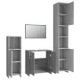 Set de muebles de baño 4 pzas madera contrachapada gris sonoma by , Bathroom furniture - Ref: Foro24-3154404, Price: 178,32 €...
