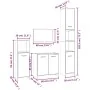 Set de muebles de baño 4 pzas madera contrachapada gris sonoma by , Bathroom furniture - Ref: Foro24-3154404, Price: 178,32 €...