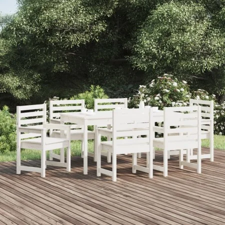 Juego de comedor de jardín 7 piezas madera maciza pino blanco by , Garden sets - Ref: Foro24-3154714, Price: 580,20 €, Discou...