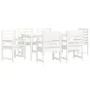 Juego de comedor de jardín 7 piezas madera maciza pino blanco by , Garden sets - Ref: Foro24-3154714, Price: 580,20 €, Discou...