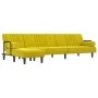 Sofá cama en forma de L terciopelo amarillo 260x140x70 cm by , Sofas - Ref: Foro24-3157246, Price: 403,33 €, Discount: %