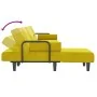 Sofá cama en forma de L terciopelo amarillo 260x140x70 cm by , Sofas - Ref: Foro24-3157246, Price: 403,33 €, Discount: %